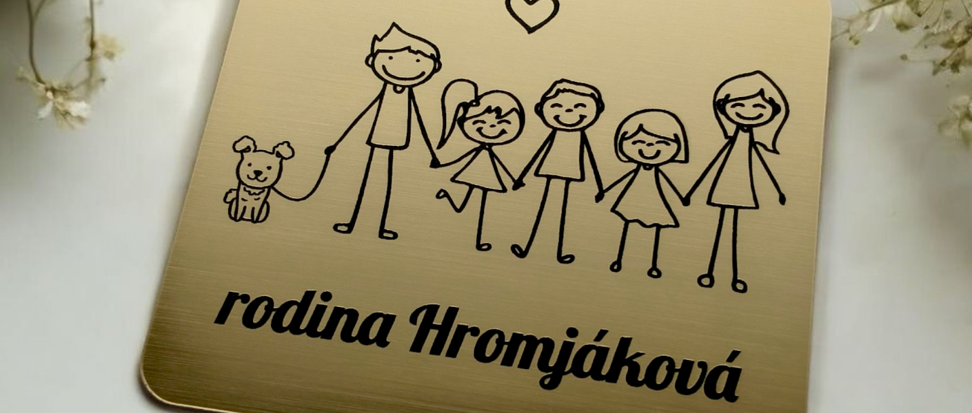 Individuell gestaltete Familientürnamen