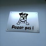 Schild Vorsicht Hund Schnauzer