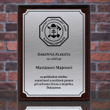 Rechteckige Plakette Feuerwehr