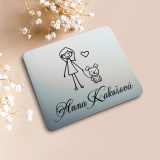 Türschild Dame mit Hund