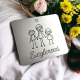 Türschild Mama und zwei Kinder