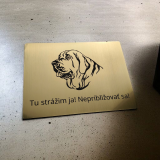 Schild Vorsicht Hund Fila Brasileiro