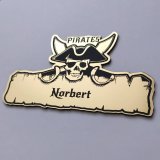 Kinder-Namensschild Pirat