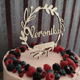 Tortenstecker mit Namen – Tauf-Cake-Topper mit Datum