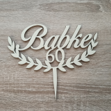 Tortenstecker – Lorbeerkranz mit Name und Zahl