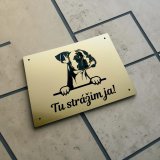Warnschild Vorsicht Hund Deutscher Boxer
