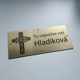 Grabschild mit Kreuz 2