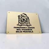 Schild Vorsicht Hund Zentralasiatischer Schäferhund