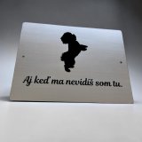 Schild Vorsicht Hund Bichon