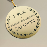 Personalisierte Medaille mit Band Lorbeer
