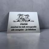 Schild Vorsicht Hund Bulldogge