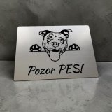 Schild Vorsicht Hund Pitbull cute