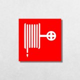 Schild Wandhydrant mit Schlauch