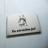 Schild Vorsicht Hund Dobermann 2