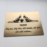 Warnschild Vorsicht Hund Basset