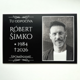 Grabtafel mit Foto rechteckig
