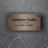 Grabschild mit Ornament 2