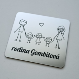 Türschild Familie