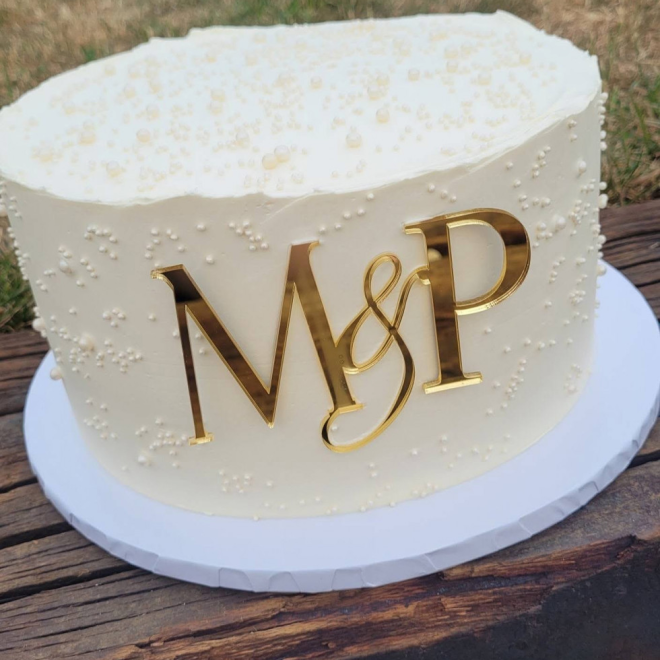 Tortenstecker – Hochzeit mit Initialen
