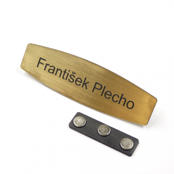 Magnetisches abgerundetes Namensschild für Kleidung