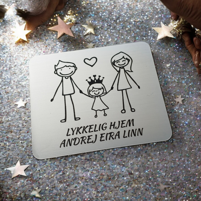 Türschild Eltern und Prinzessin