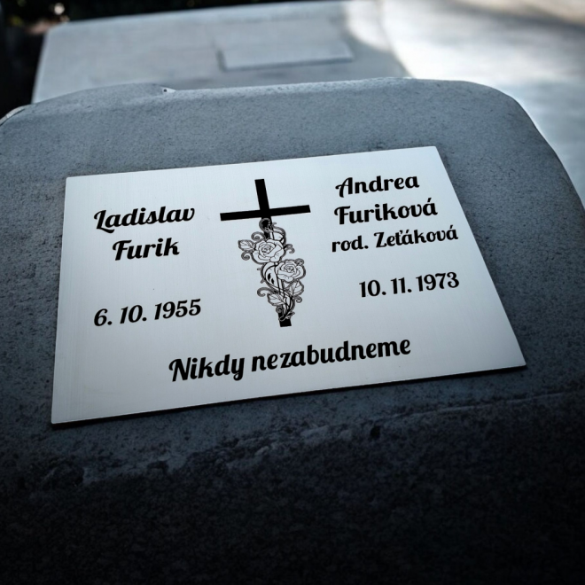 Grabschild großes Kreuz 2