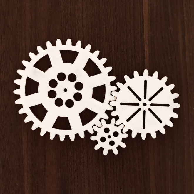 Set aus drei Rädchen