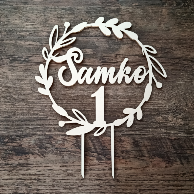 Tortenstecker mit Name und Zahl – Geburtstags-Cake-Topper