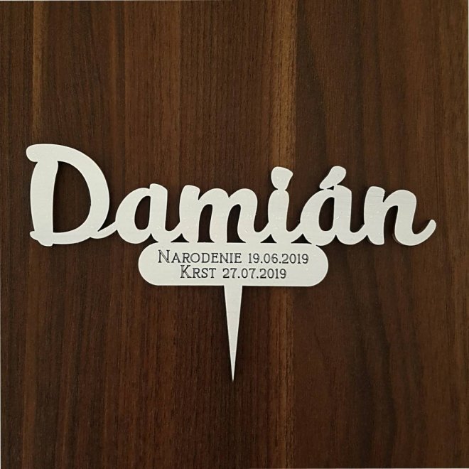 Tortenstecker mit Namen – Tauf-Cake-Topper