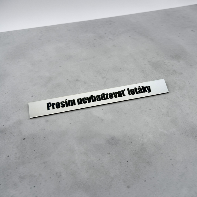 Schild - Flyer 13 x 1,5 cm