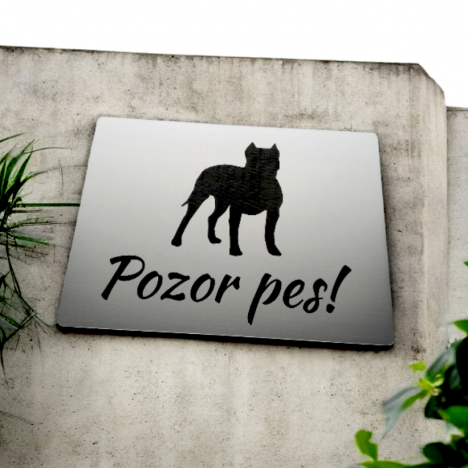 Schild Vorsicht Hund Pitbull