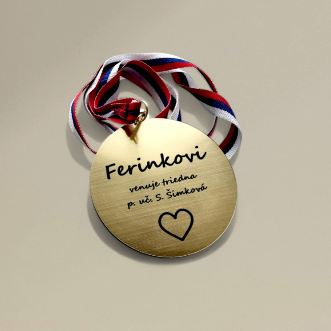 Personalisierte Medaille mit Band V1