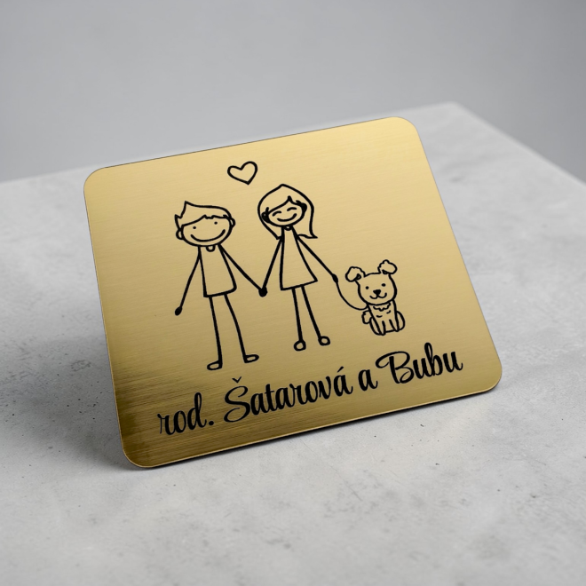 Türschild Paar mit Hund