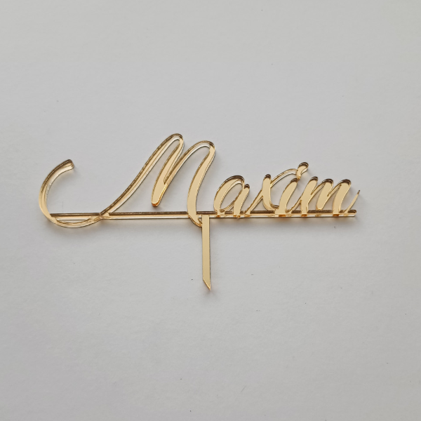 Tortenstecker mit Namen – personalisierter Cake Topper V1