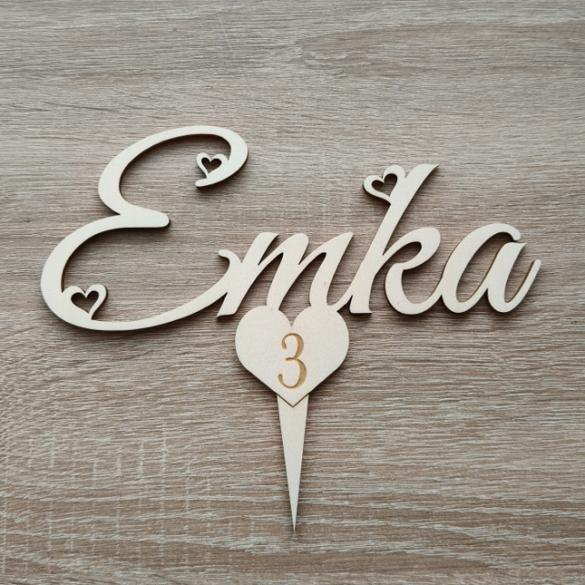 Tortenstecker mit Namen – eleganter personalisierter Cake Topper