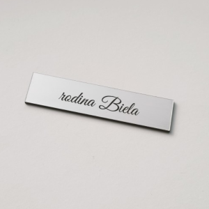 Schmales Namensschild für den Briefkasten 6,5 × 1,5 cm