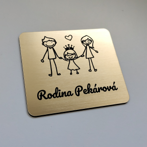 Türschild Eltern und Prinzessin