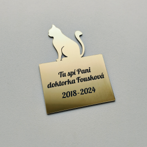 Grabtafel für Katzen
