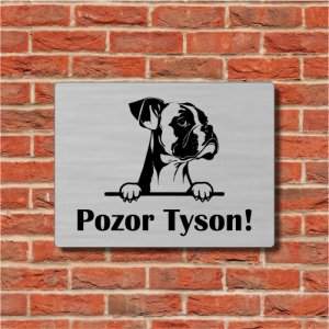 Warnschild Vorsicht Hund Deutscher Boxer