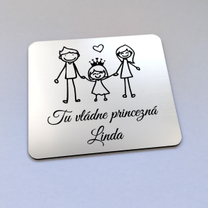 Türschild Eltern und Prinzessin