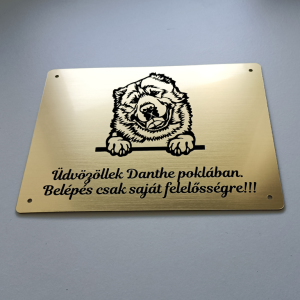 Schild Vorsicht Hund Zentralasiatischer Schäferhund
