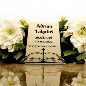 Grabtafel in Buchform