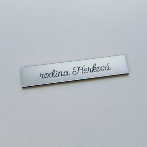 Schmales Briefkastenschild 10 × 2 cm