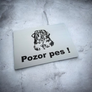 Schild Vorsicht Hund Berner Sennenhund