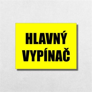 Schild Hauptschalter