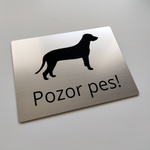 Schild Vorsicht Hund Farbiar
