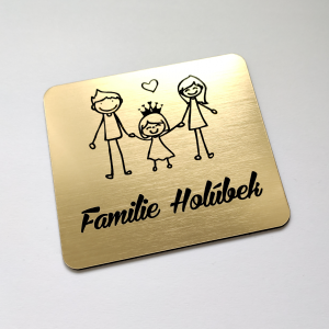 Türschild Eltern und Prinzessin