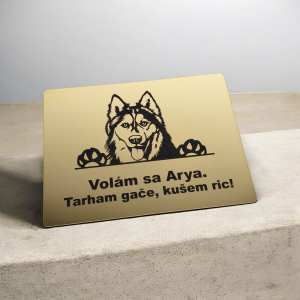 Schild Vorsicht Hund Husky