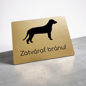 Schild Vorsicht Hund Farbiar