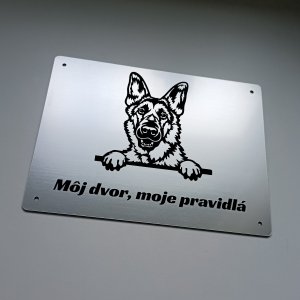 Schild Vorsicht Hund Deutscher Schäferhund cute